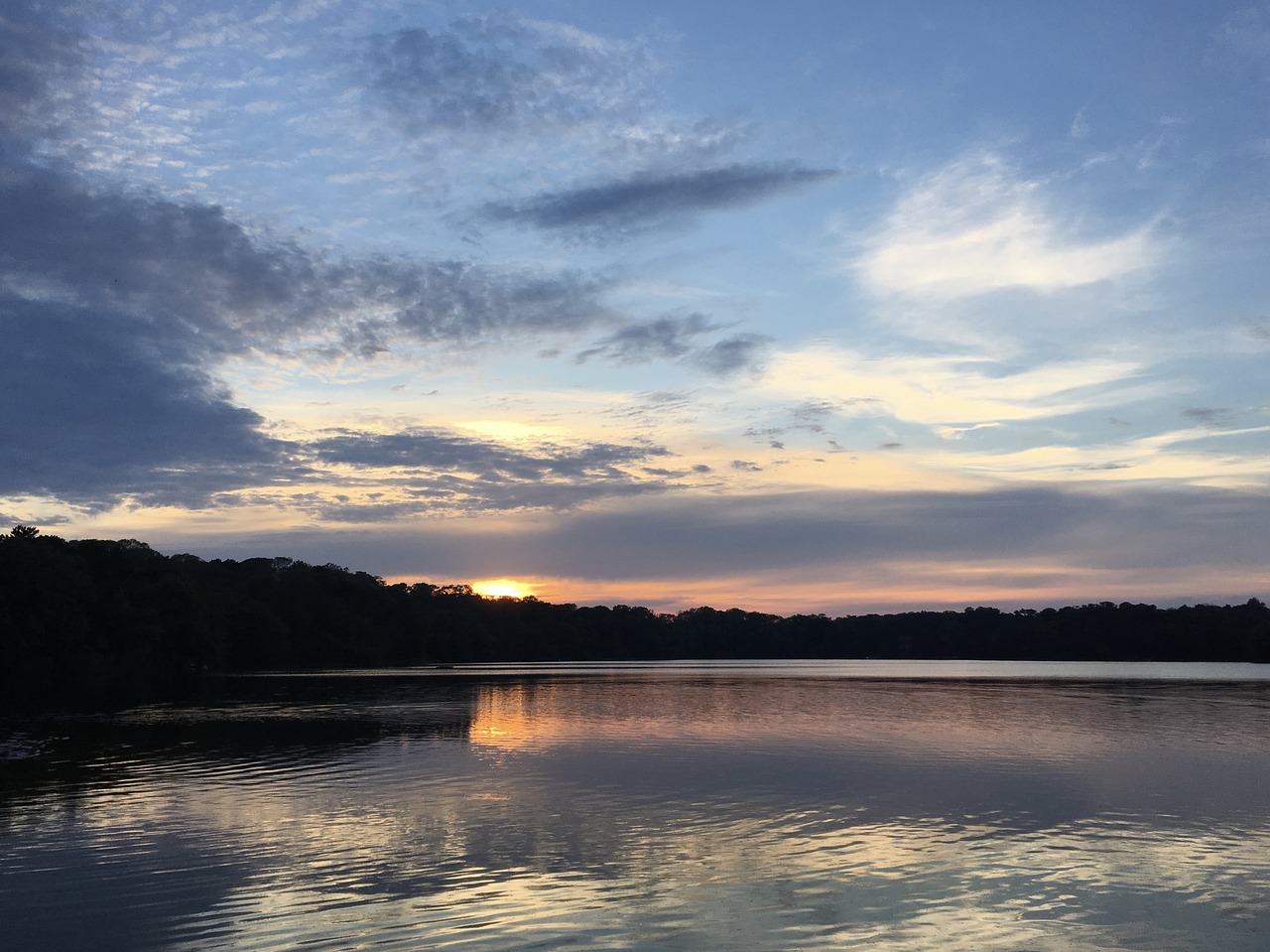 sunset clouds evening free photo