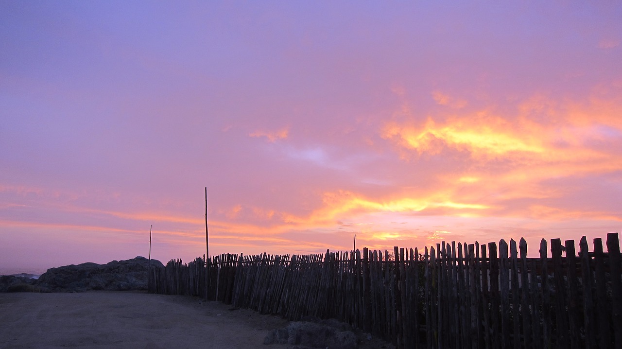 sunset horizon beach free photo