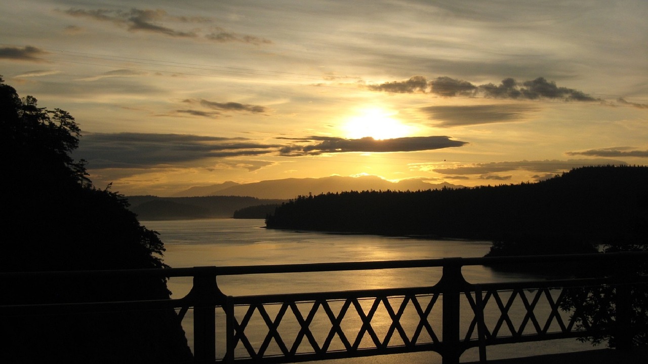 sunset seascape clouds free photo