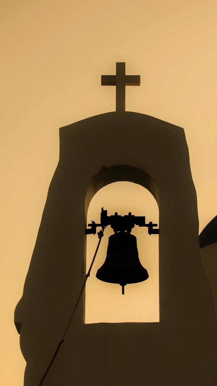 sunset church bell free photo