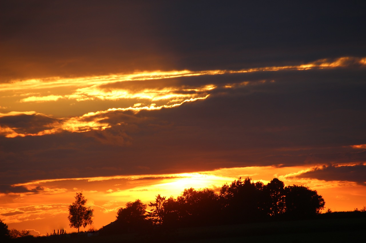 sunset sun abendstimmung free photo