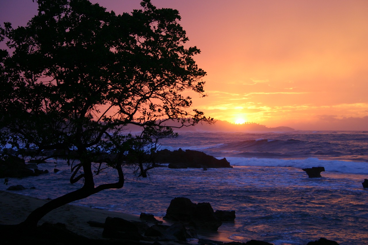 sunset puerto rico free photo