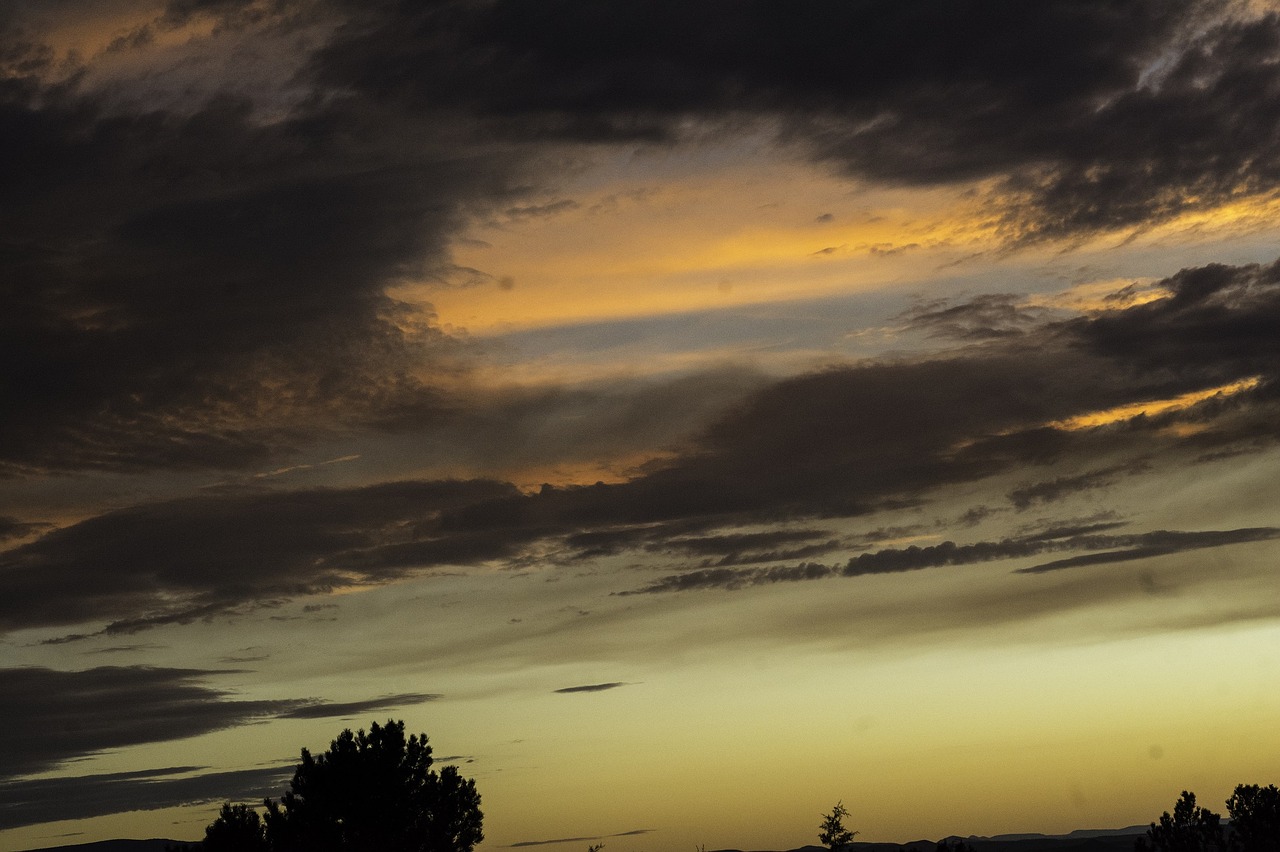 sunset clouds colorful free photo