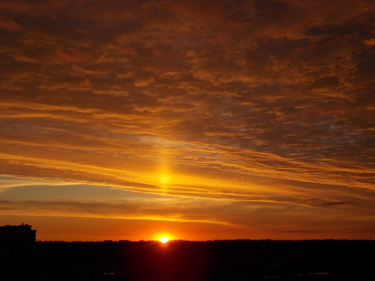 sunset sky clouds free photo