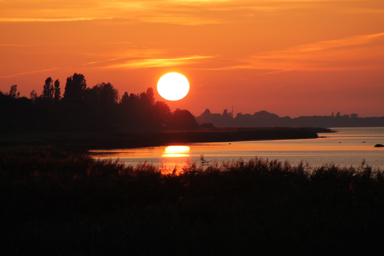 sunset sea baltic sea free photo