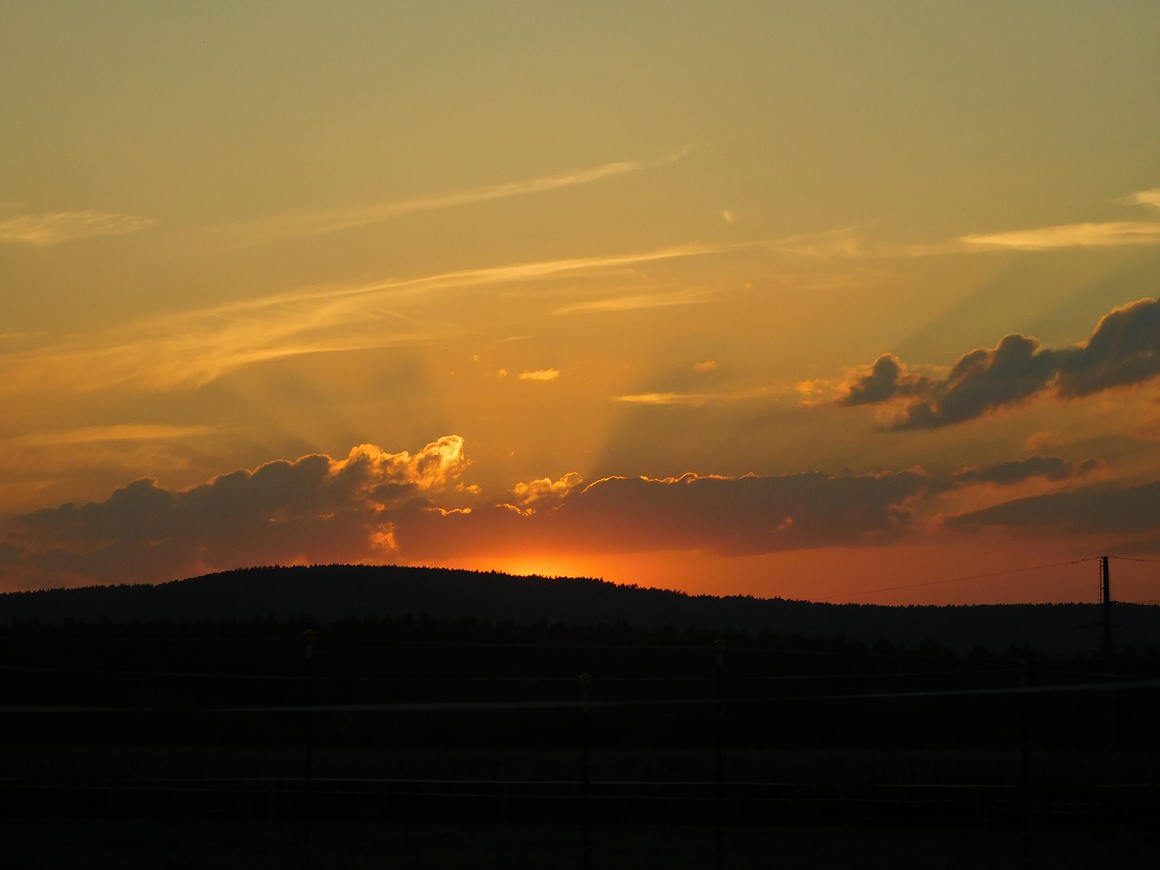 sunset afterglow evening sky free photo