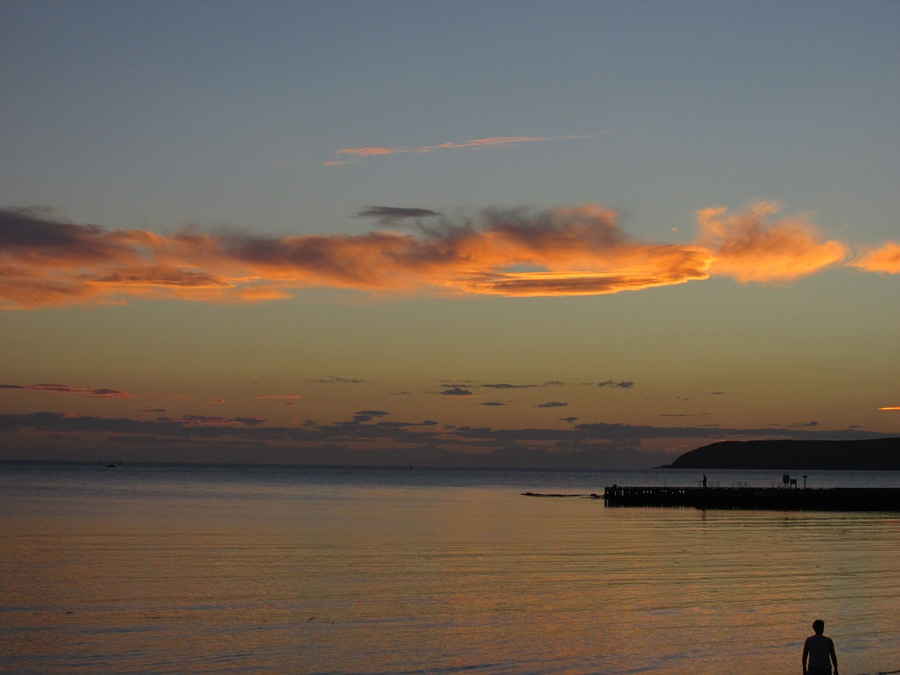 sunset beach sea free photo