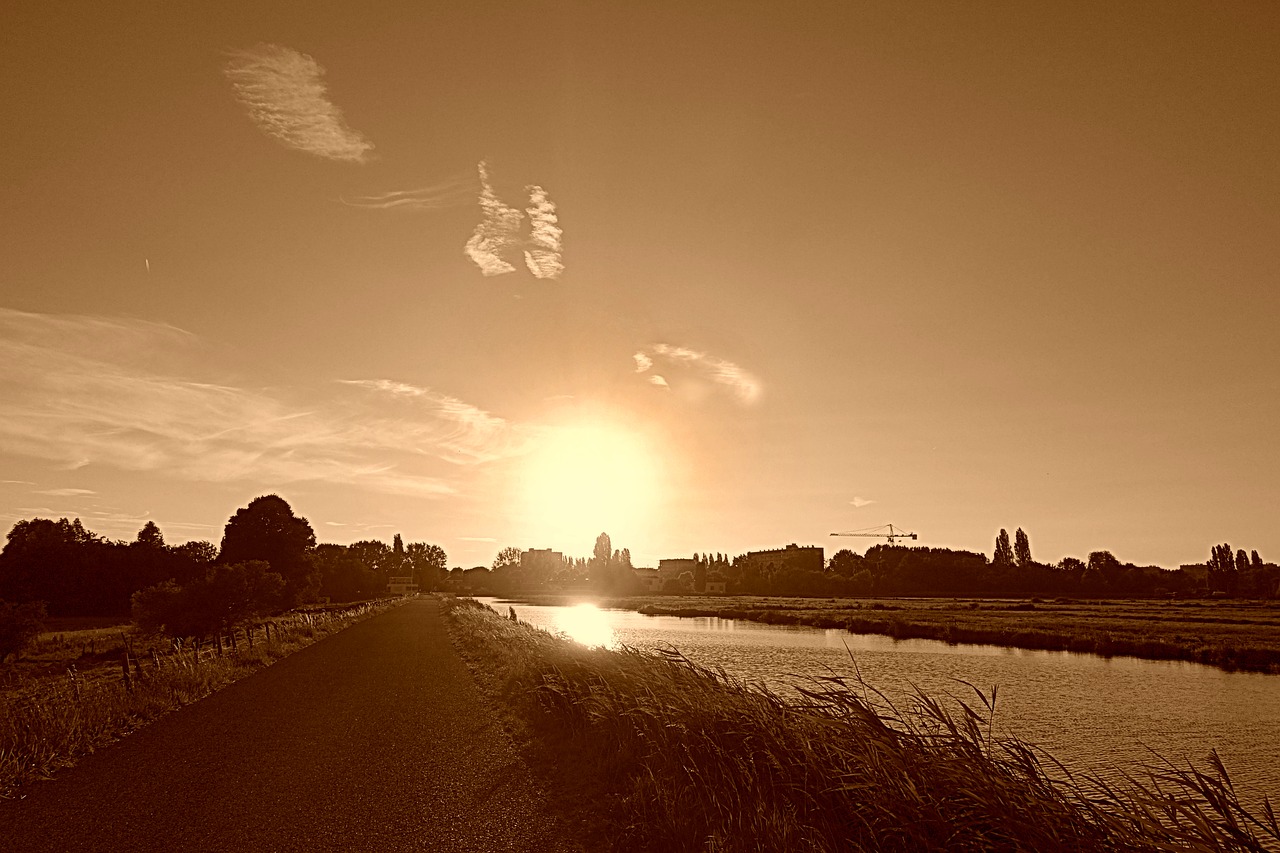 sunset landscape evening free photo