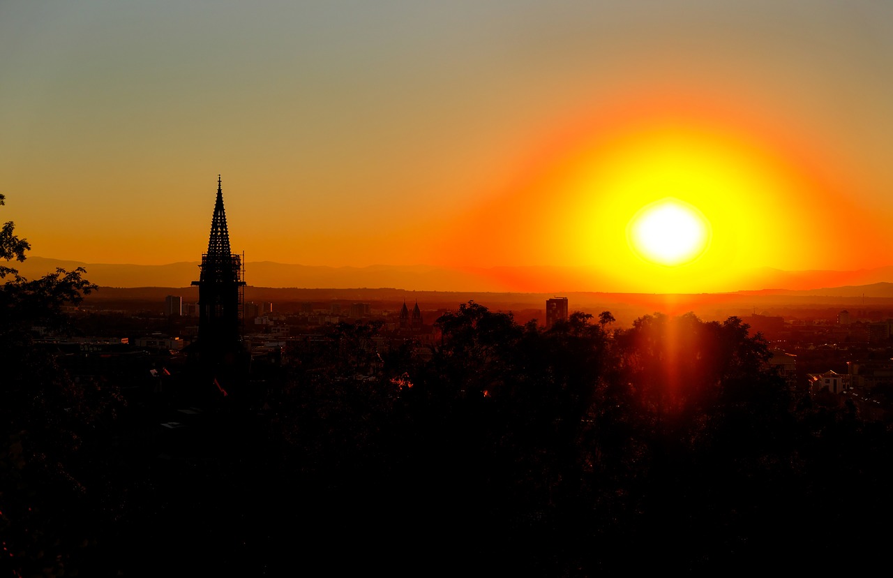 sunset sun white free photo