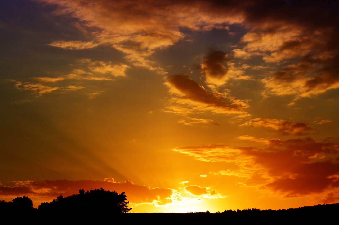 sunset sky clouds free photo