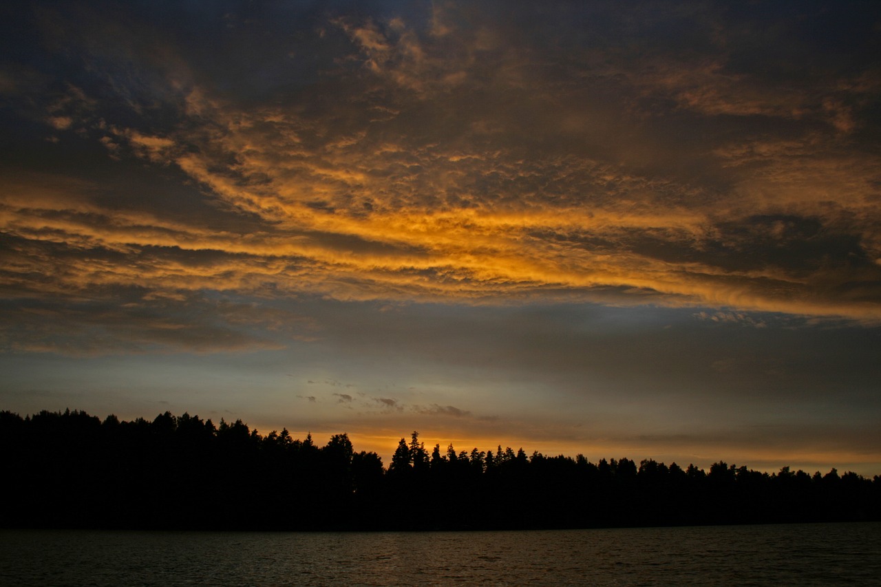 sunset abendstimmung afterglow free photo