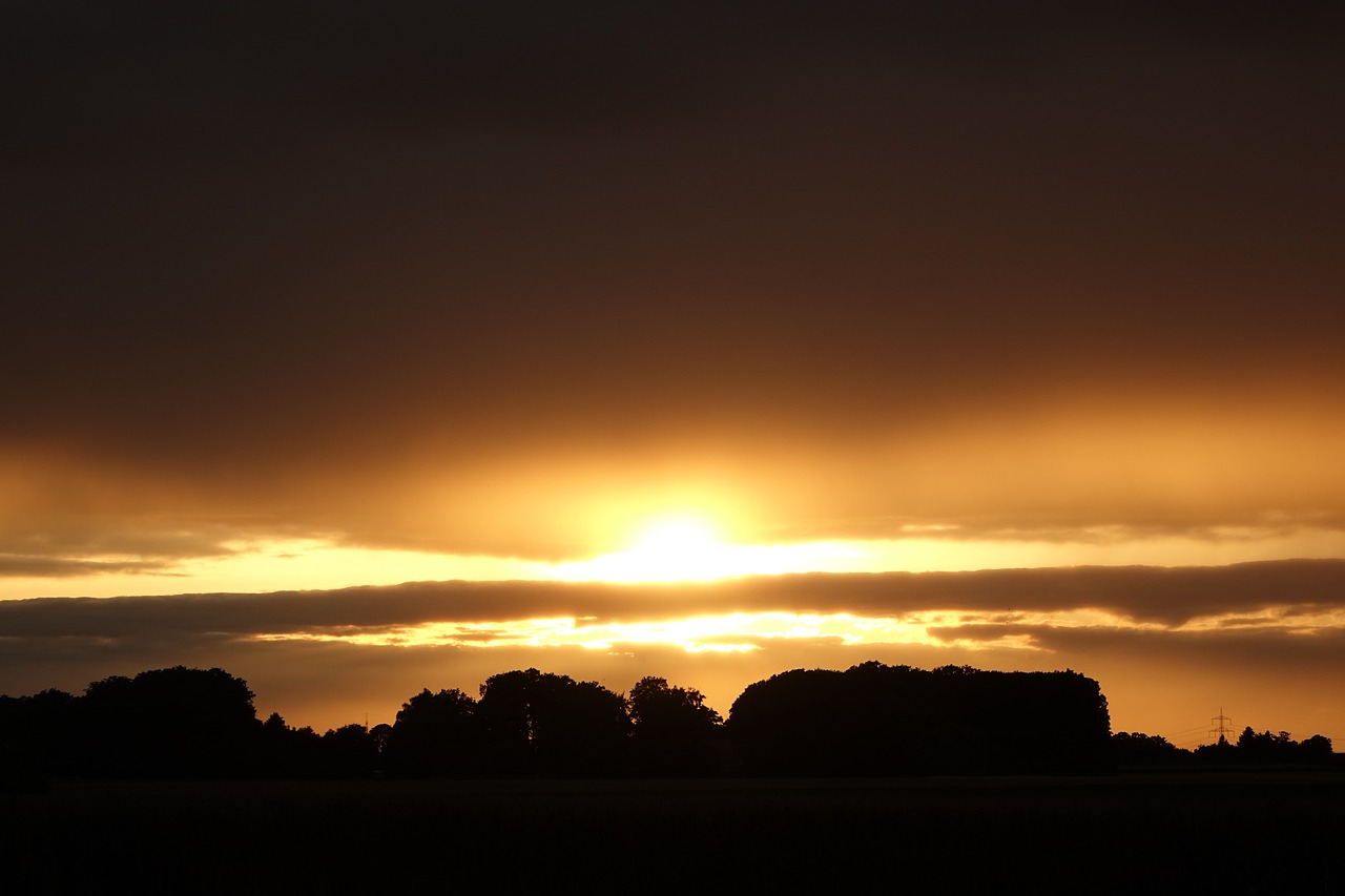 sunset dusk sky free photo