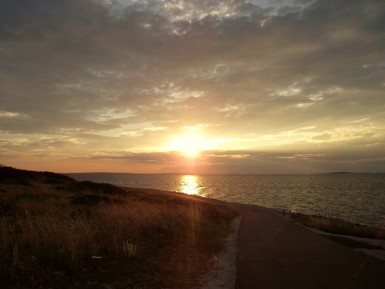 sunset cloud water free photo