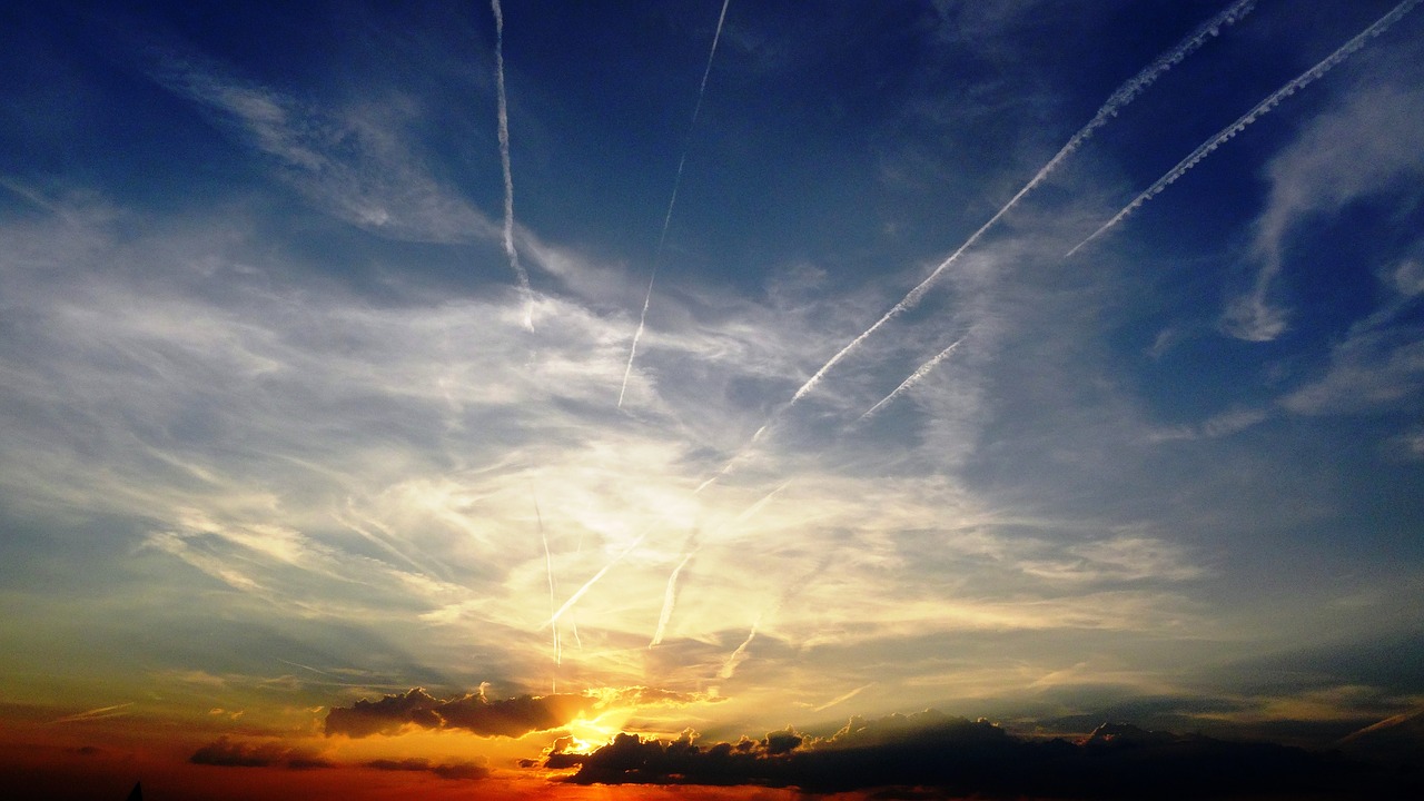 sunset sky clouds free photo