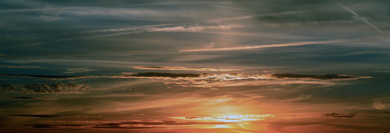 sunset sky clouds free photo