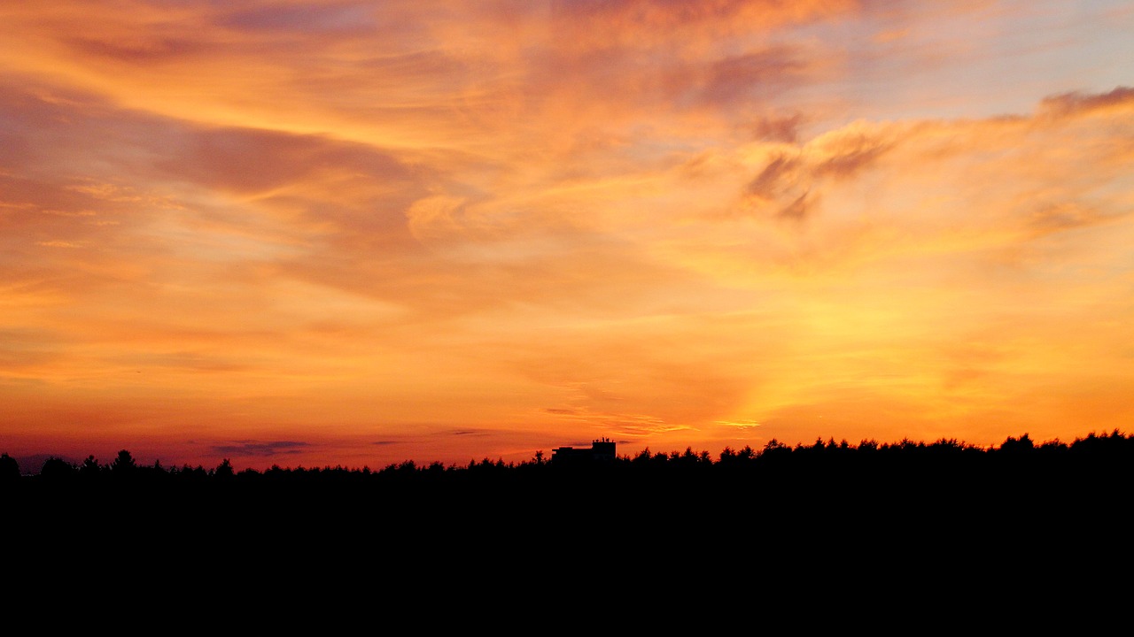 sunset colorful evening sky free photo