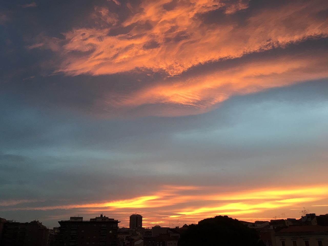 sunset clouds cloud free photo