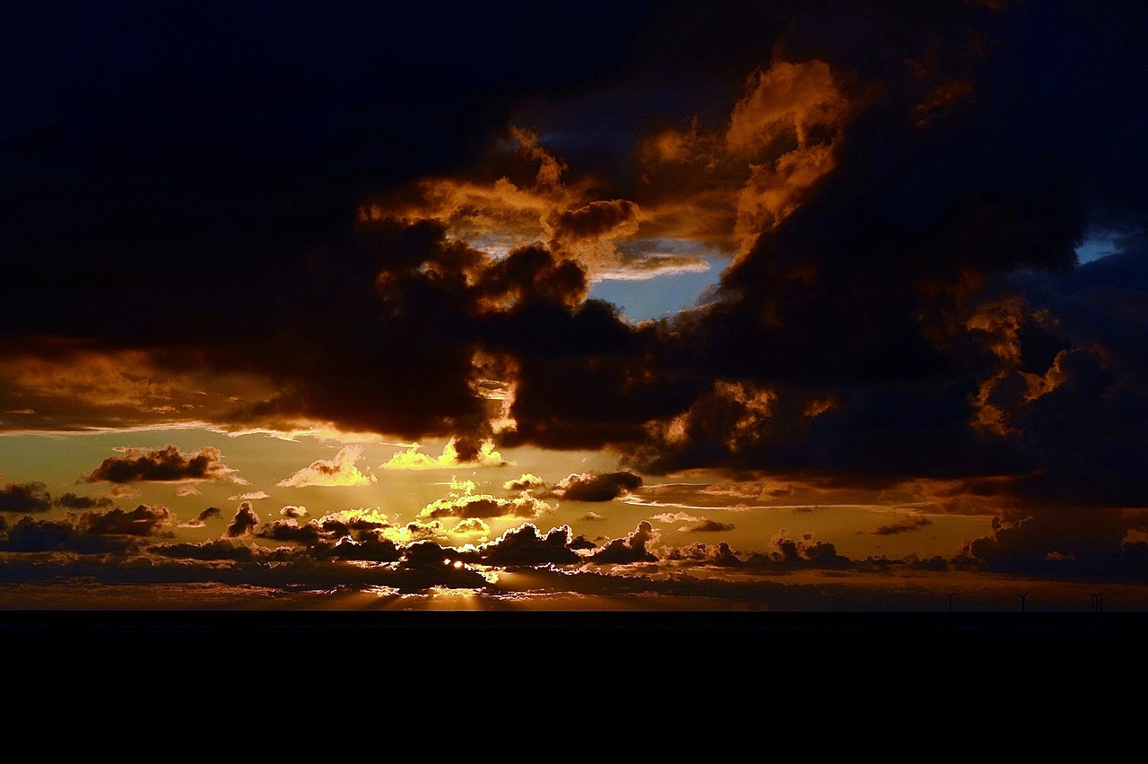 sunset evening sky abendstimmung free photo