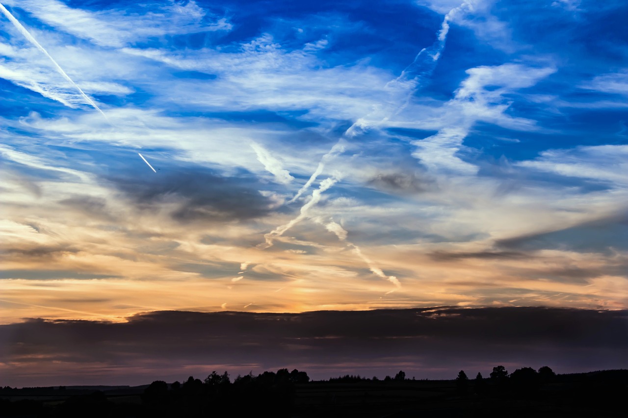 sunset sky clouds free photo