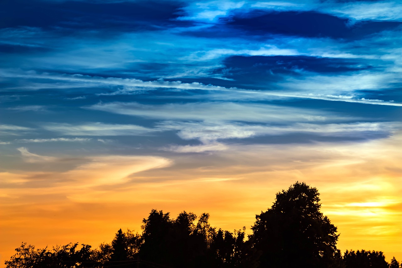 sunset sky clouds free photo