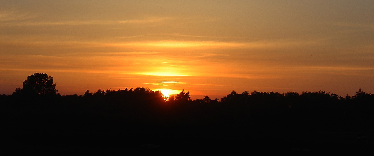 sunset orange abendstimmung free photo