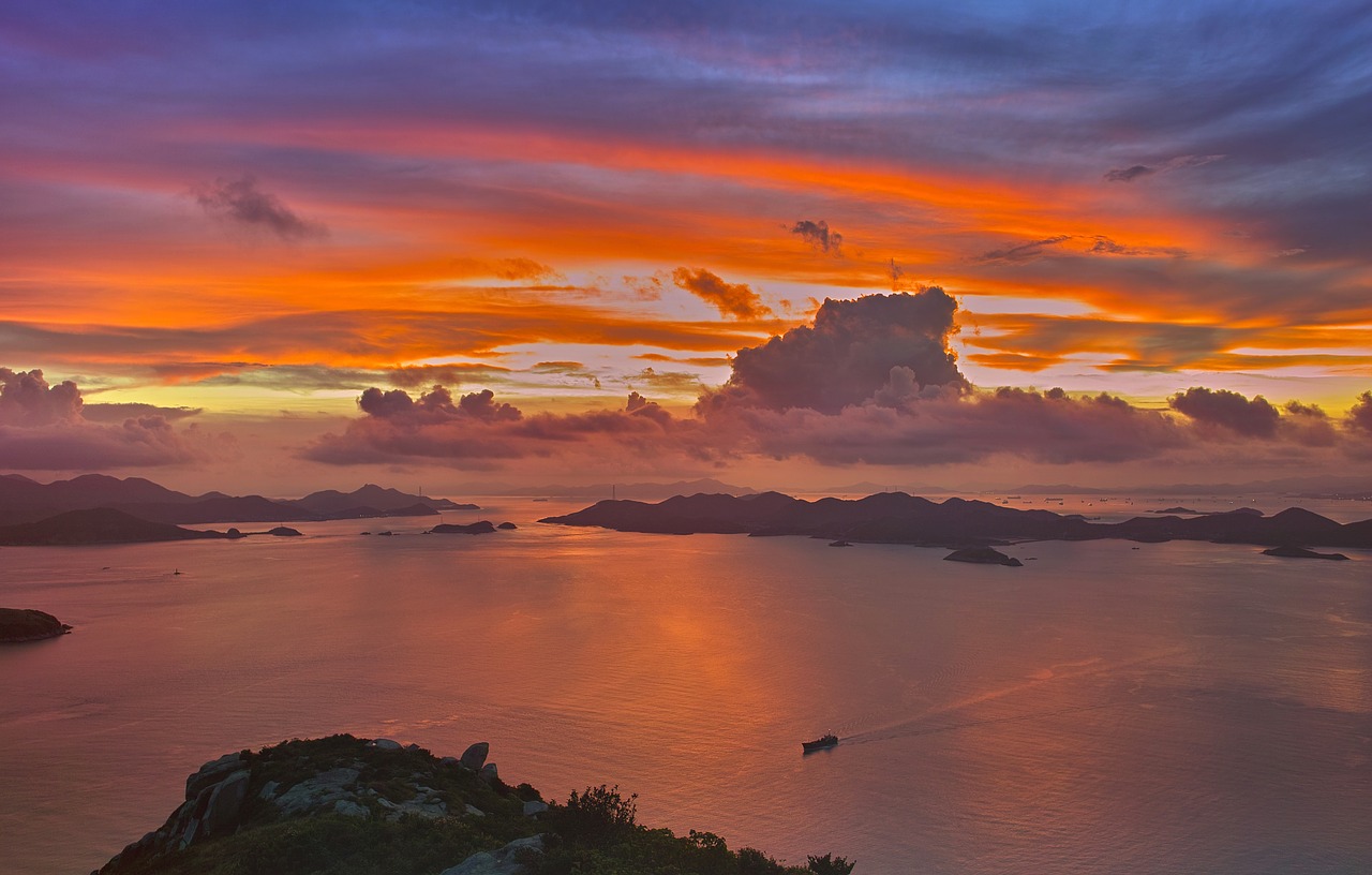 sunset the sea shoals free photo