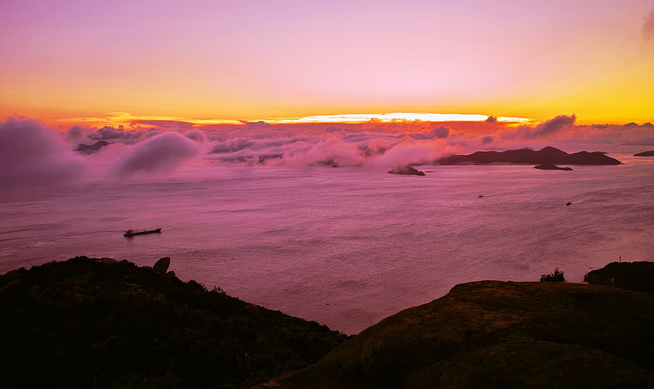 sunset the sea shoals free photo