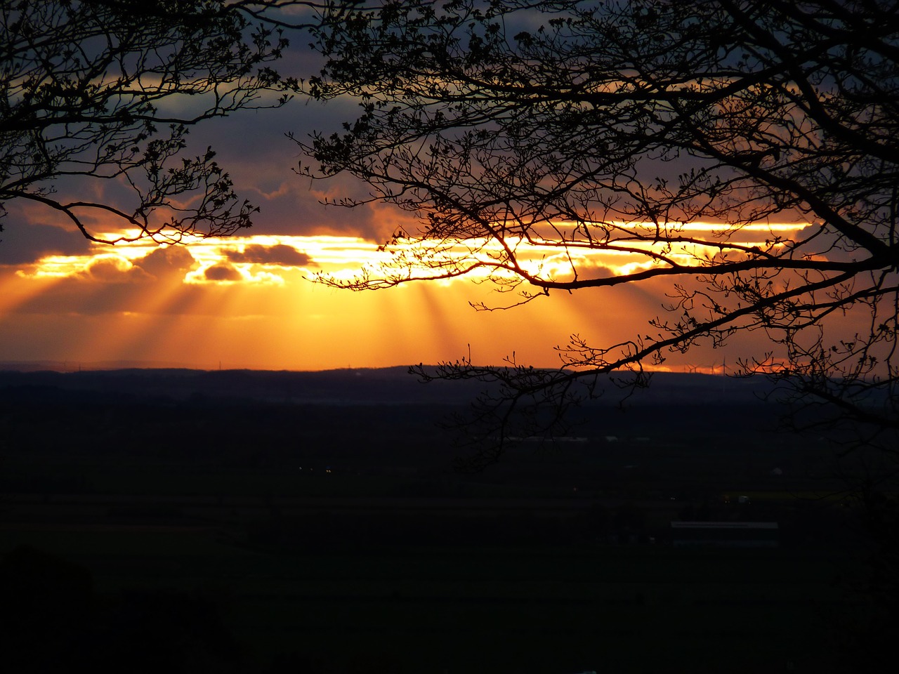 sunset sunlight light free photo