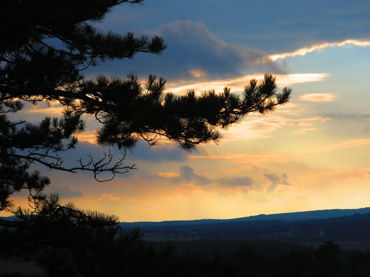 sunset landscape cloud free photo