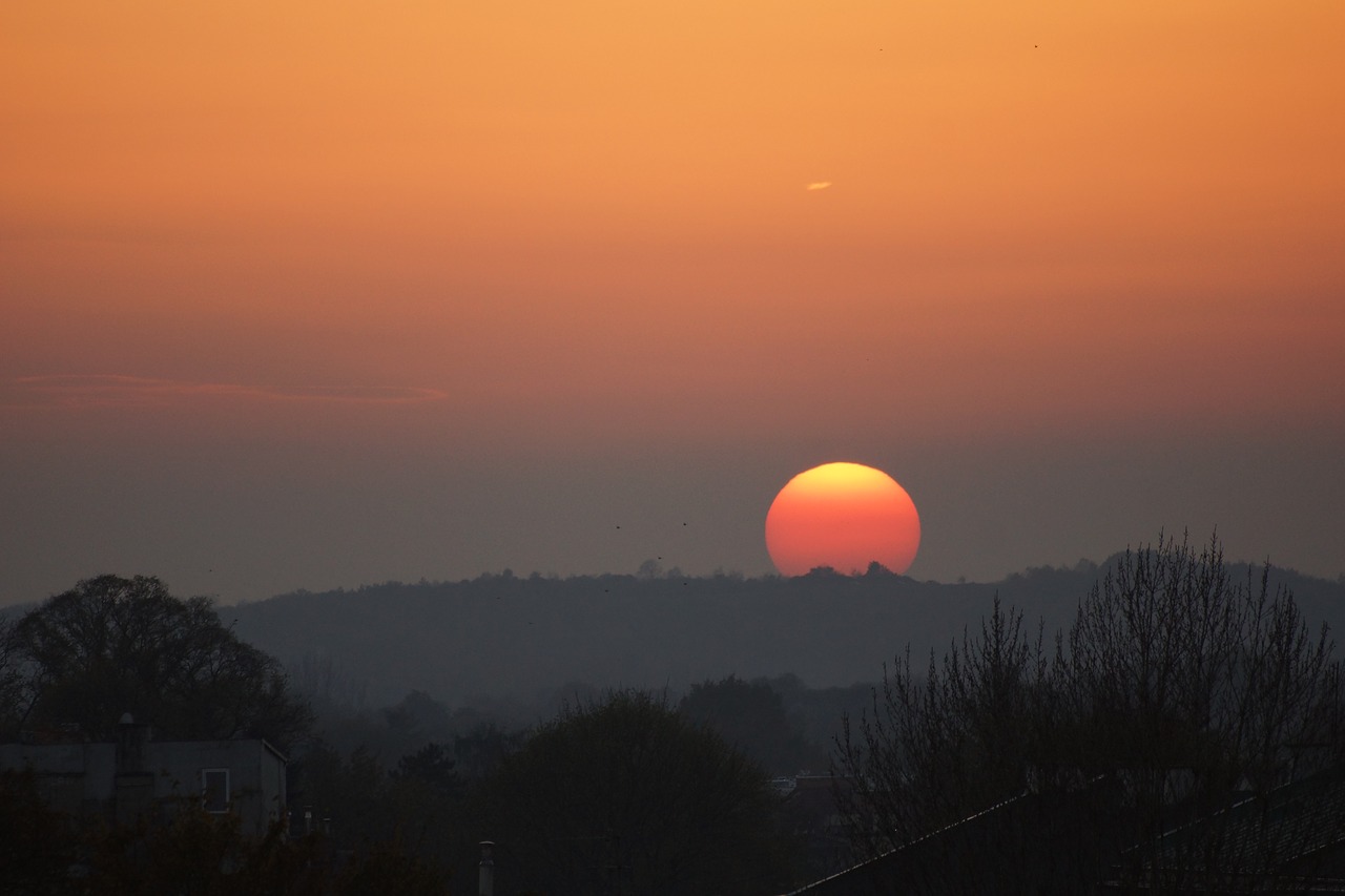 sunset nature orange sky free photo