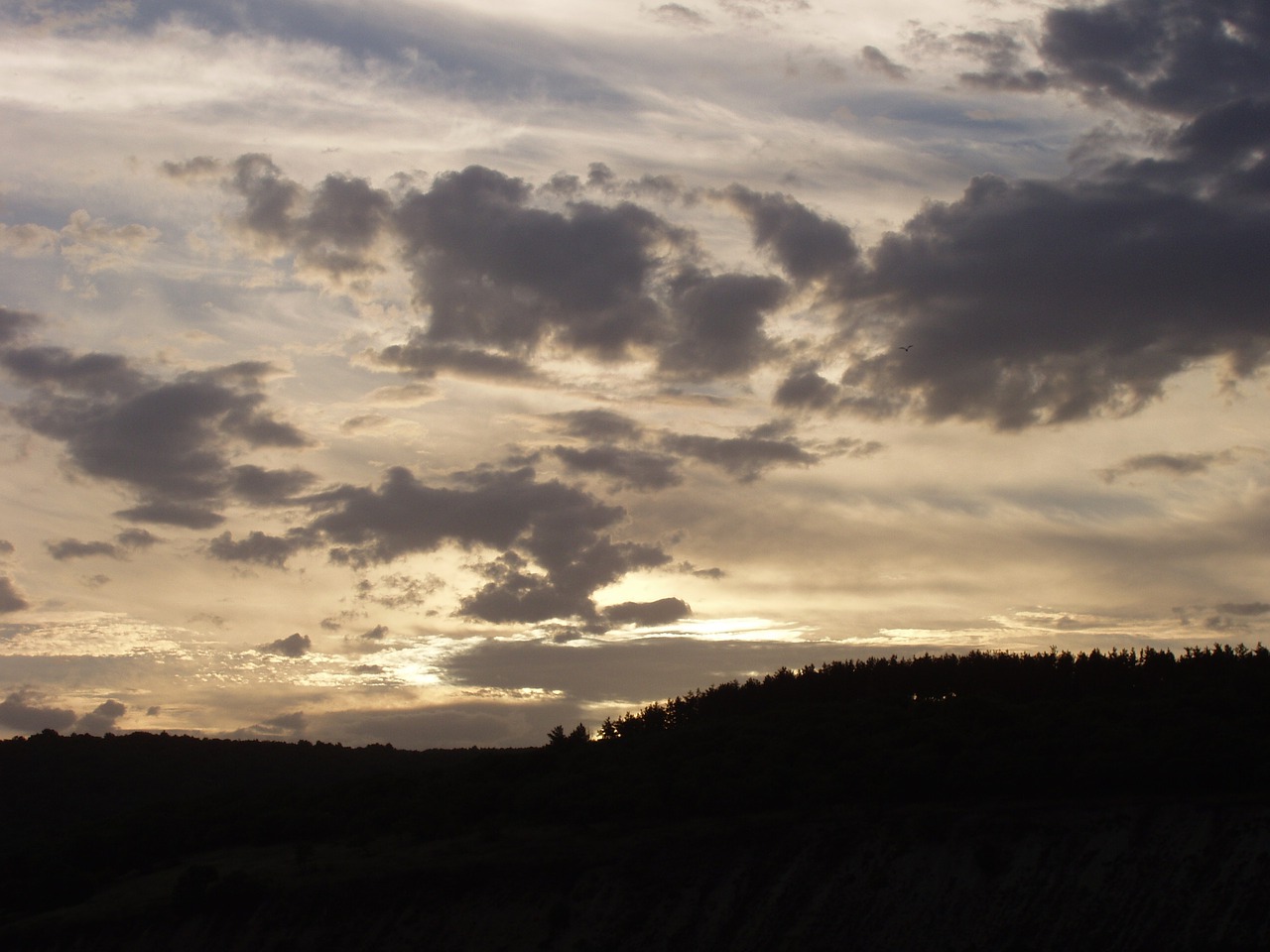 sunset skyline evening free photo