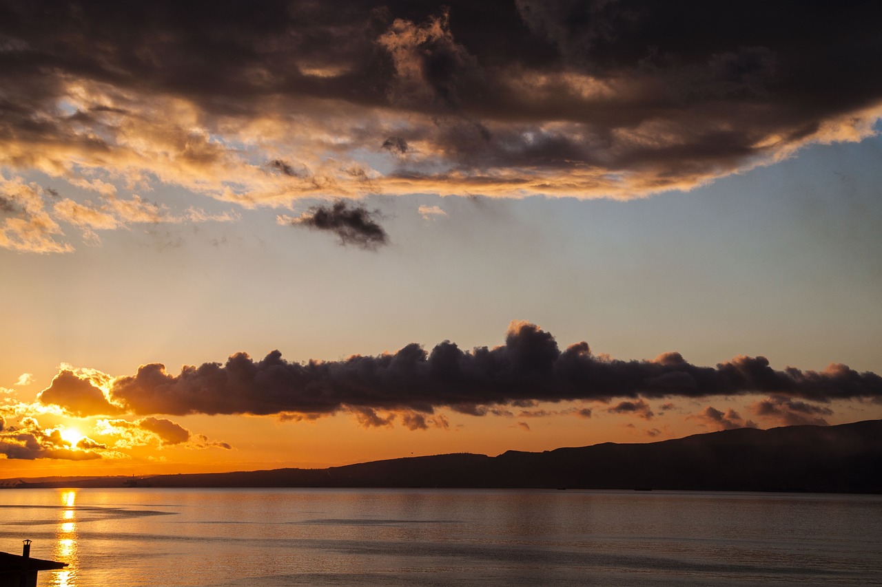 sunset clouds landscape free photo