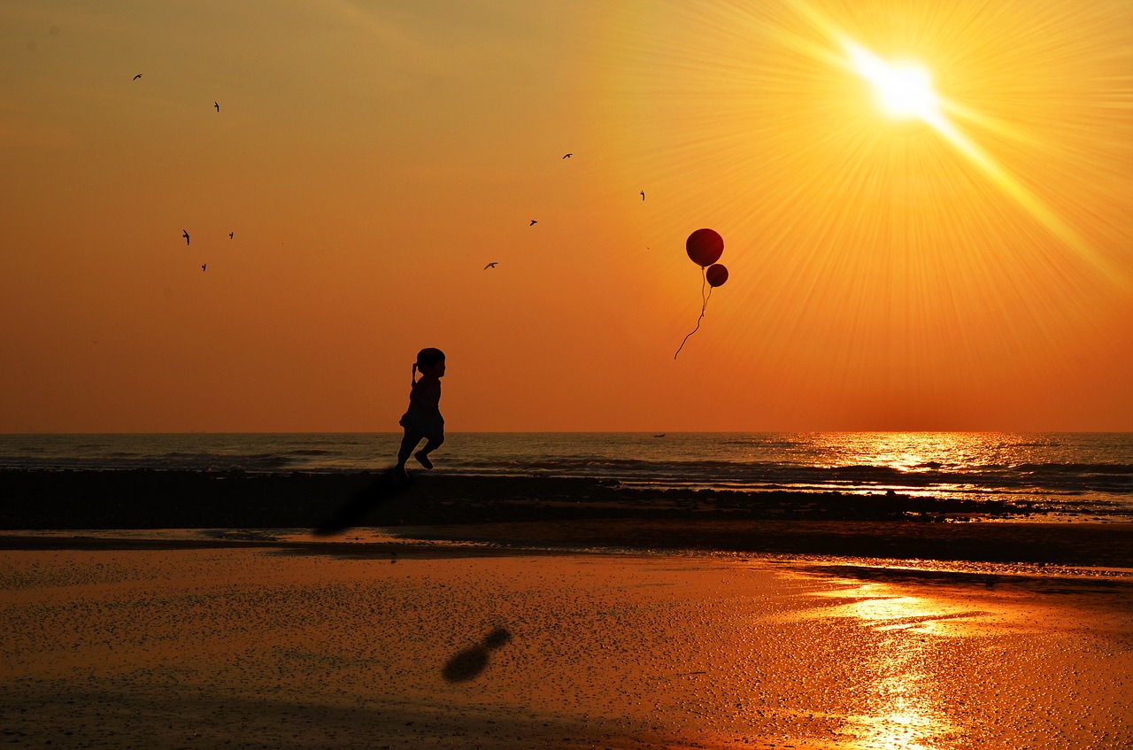 sunset sea beach free photo