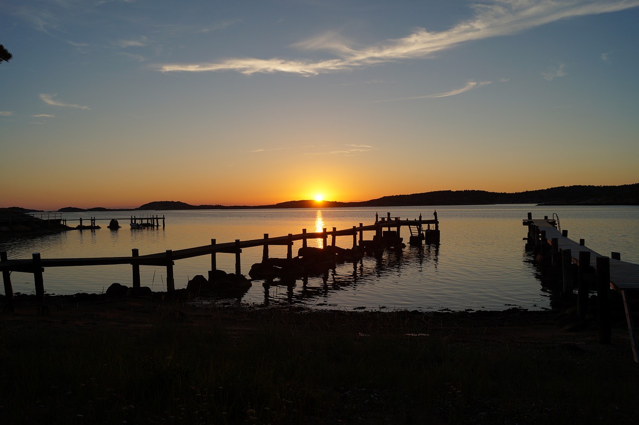 sunset sea twilight free photo