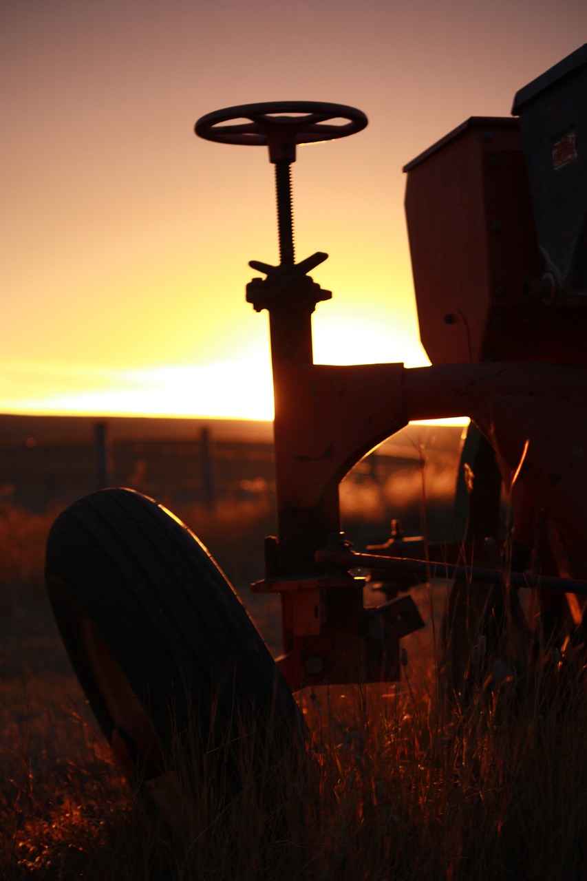 sunset farming agriculture free photo