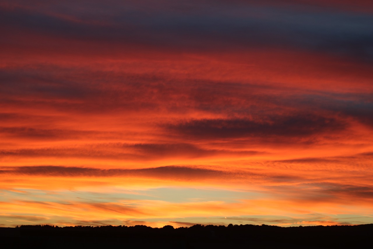 sunset evening sky afterglow free photo