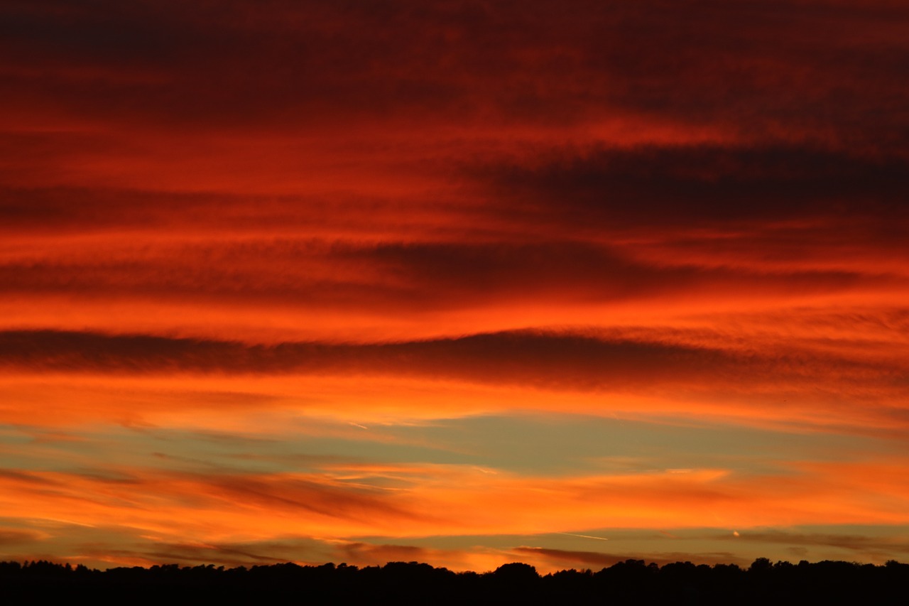 sunset afterglow sky free photo