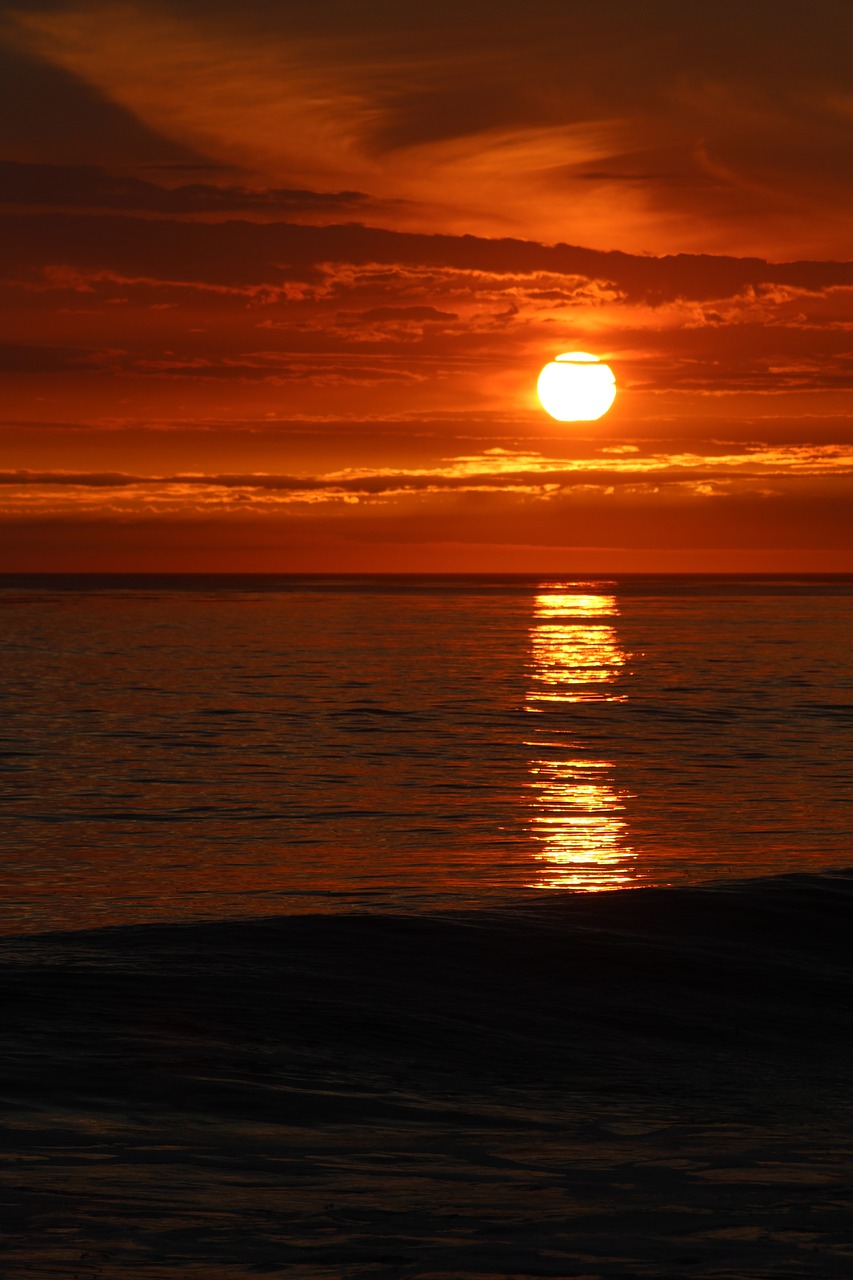 sunset ocean evening free photo