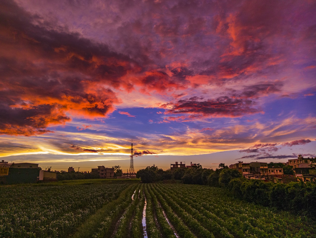 sunset view typhoon free photo