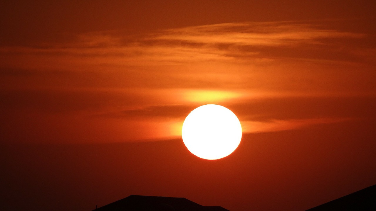 sunset orange evening free photo