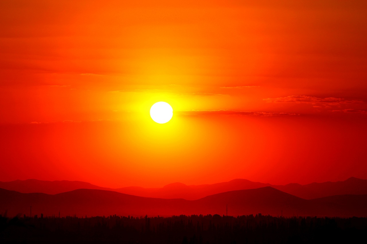 sunset red solar free photo