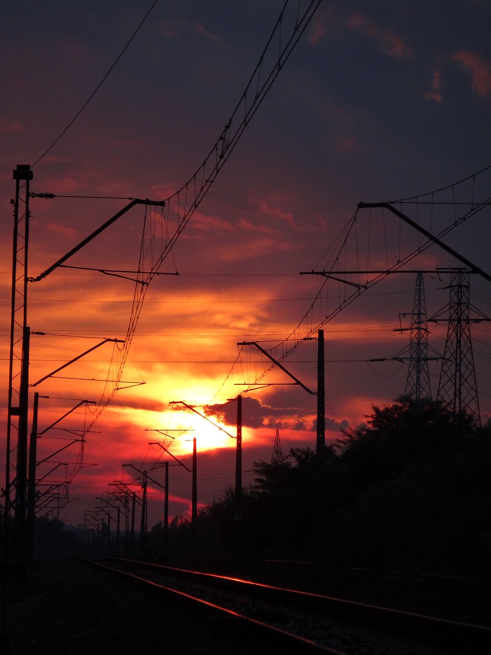 sunset sky orange sky free photo