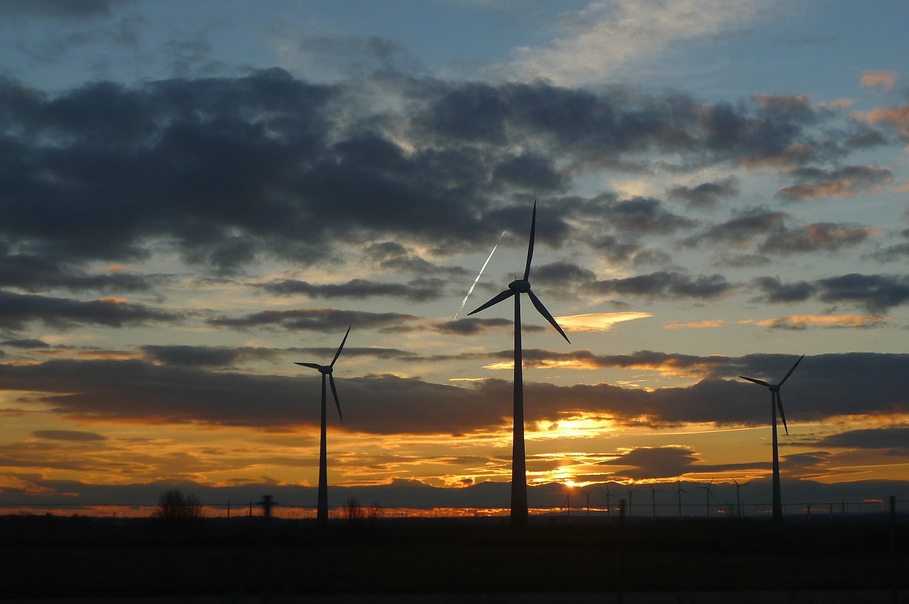 sunset energy wind free photo