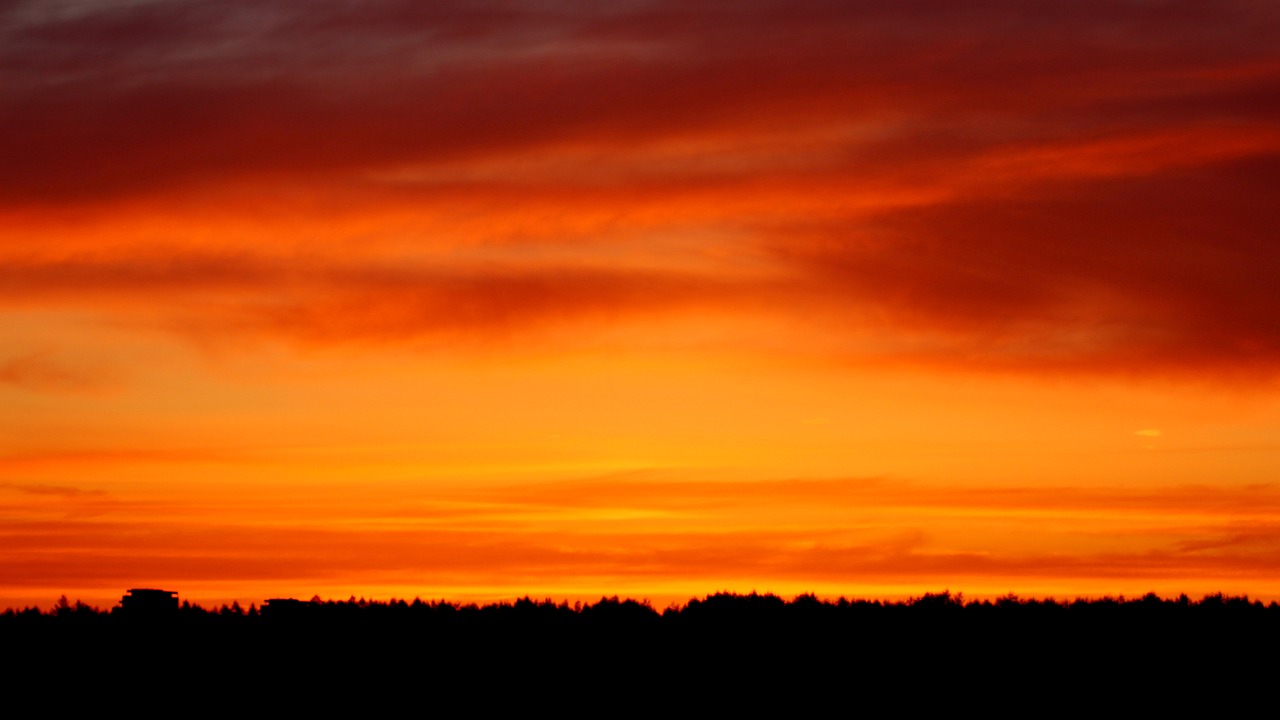 sunset landscape silhouette free photo