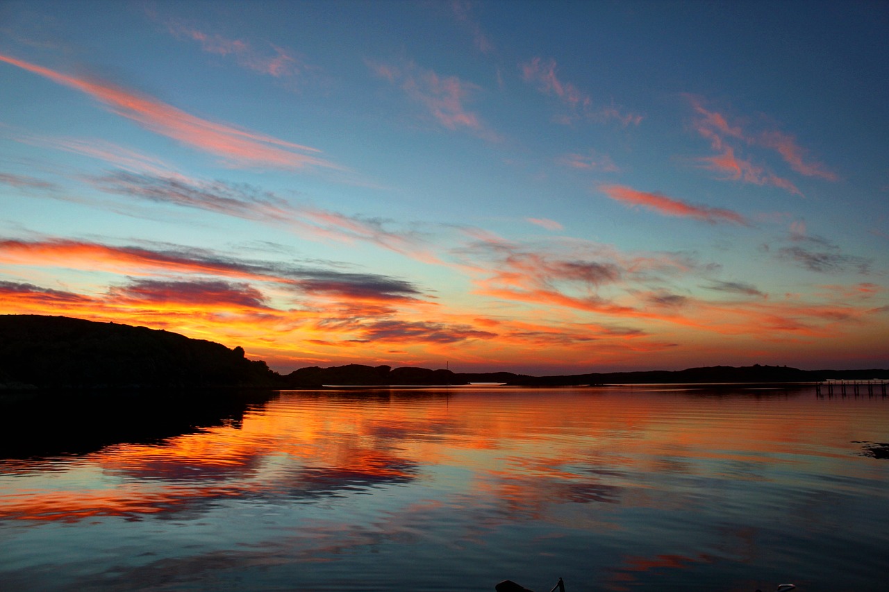 sunset sweden nordic free photo