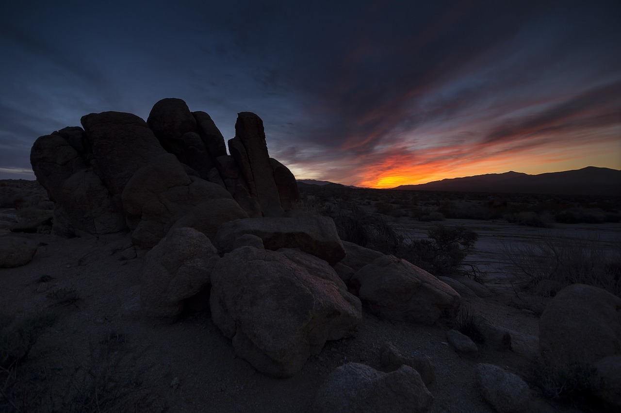 sunset rock formations scenic free photo