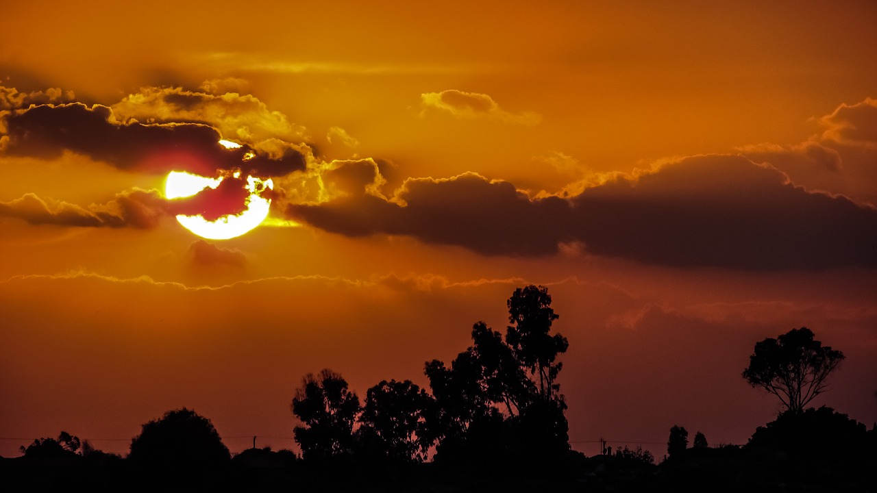 sunset evening sky free photo