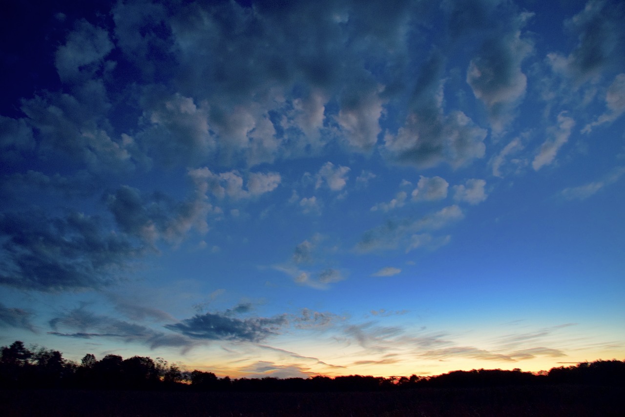 sunset clouds night sky free photo