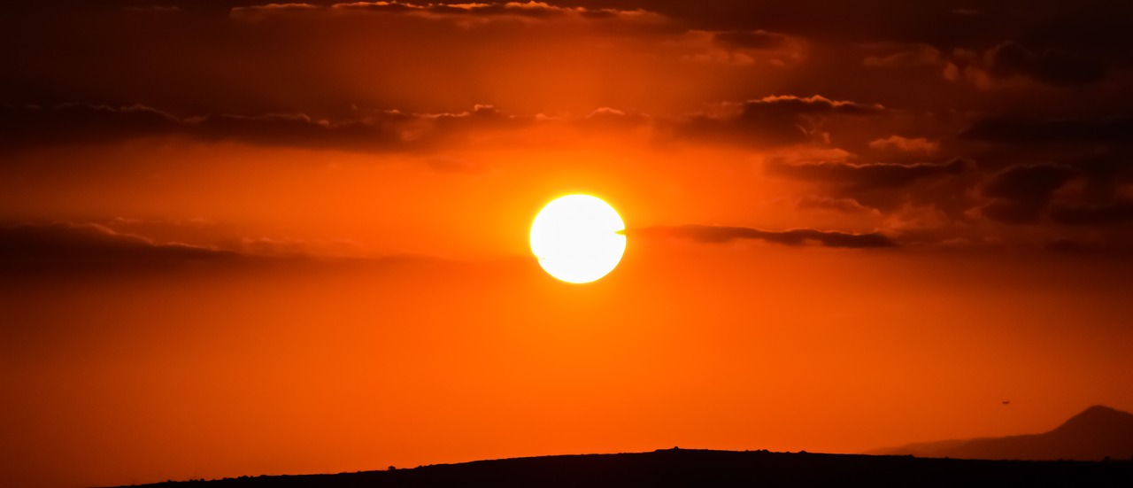 sunset sun clouds free photo