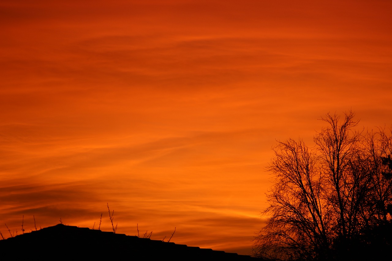 sunset sky evening free photo